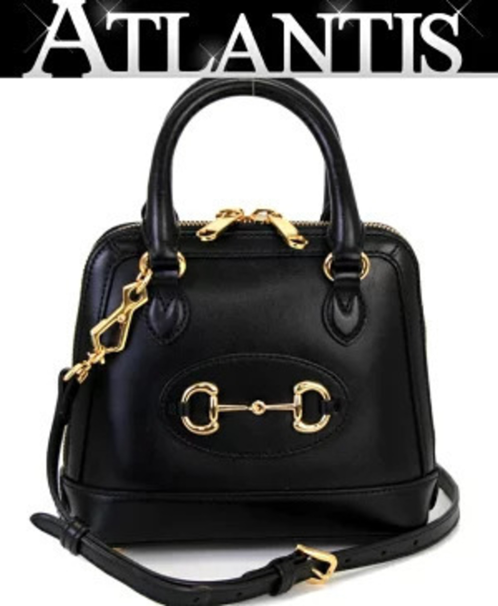 Gucci Horsebit Top Handle Bag Leather Black